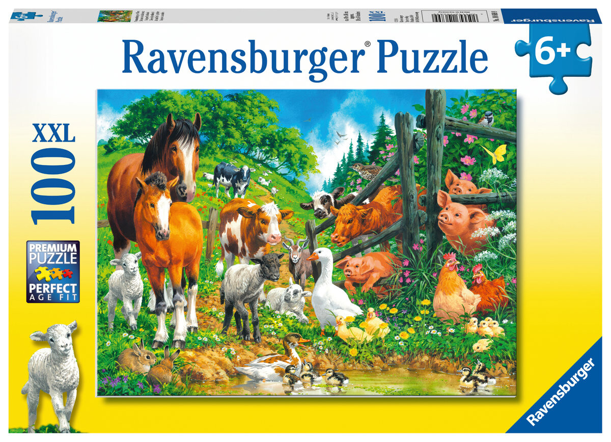 

Пазл Равенсбургер для детей XXL Деревенские животные, 100 шт. Ravensburger