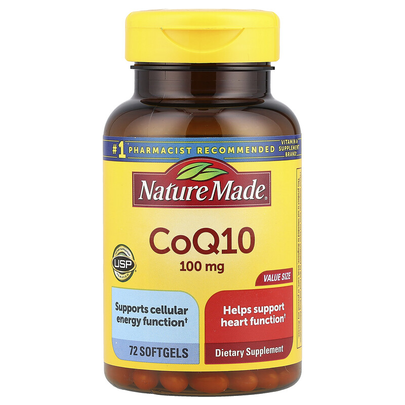 

Nature Made, Коэнзим Q10, 100 мг, 72 капсулы