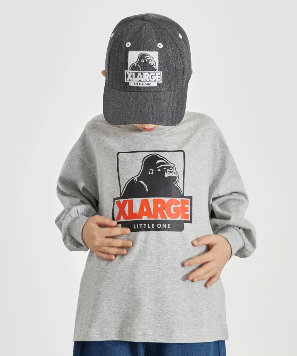 Детская футболка с длинным рукавом XLARGE KIDS серая