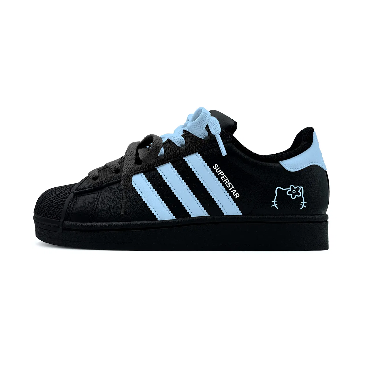 Кроссовки детские Superstar 2 Adidas Originals черно-синие