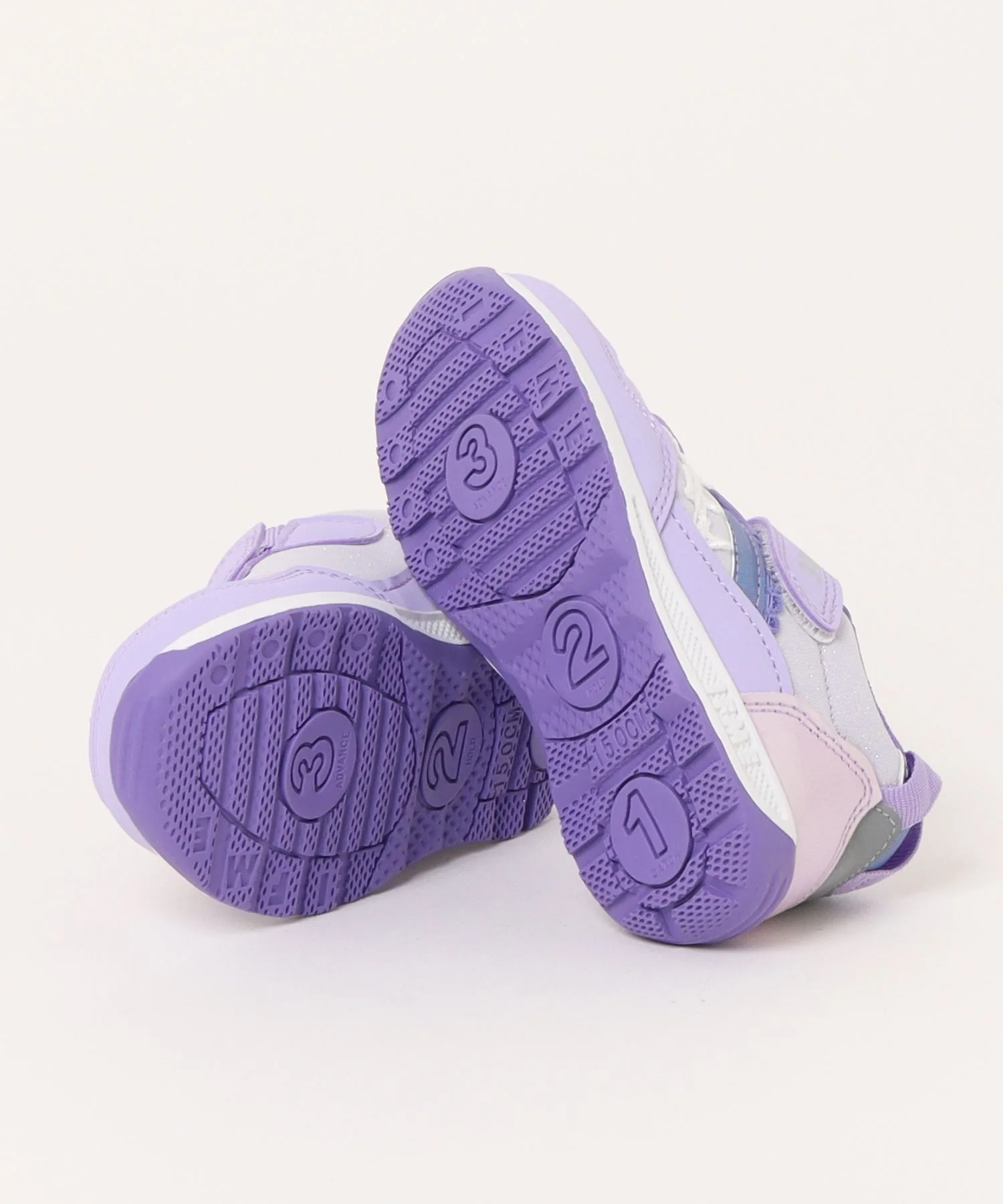 Детские кроссовки Kirameki Sneakers IFME с липучкой фиолетовые — фото 3
