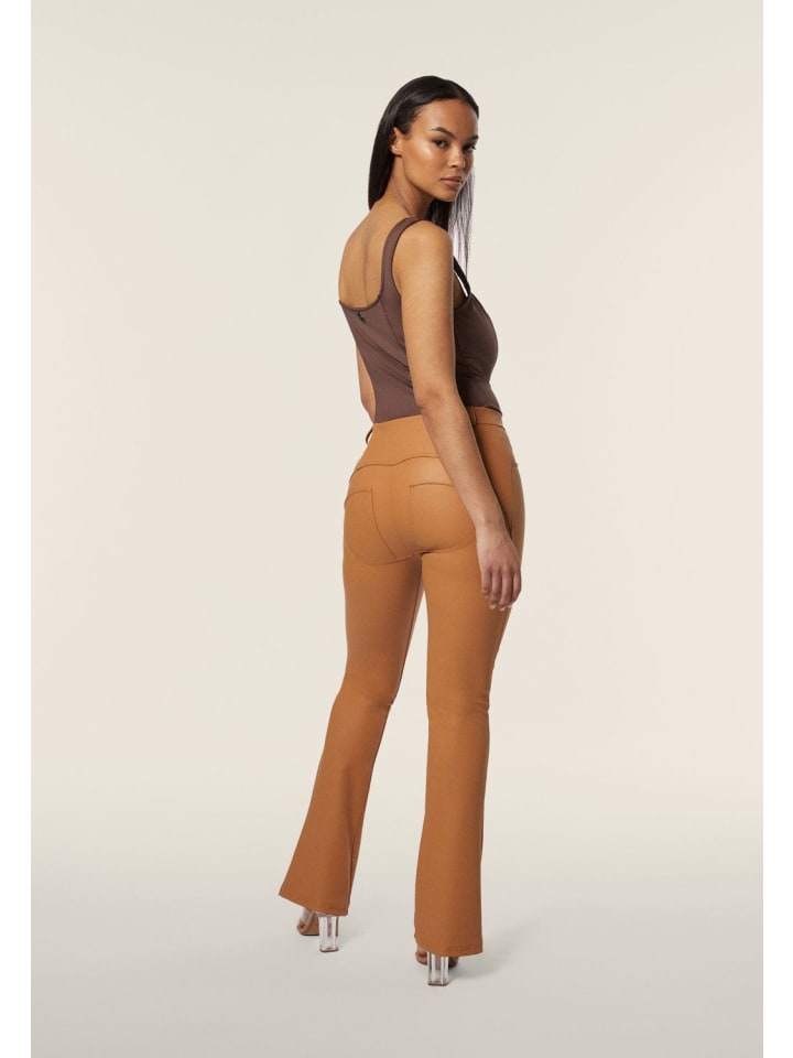 

Тканевые брюки FREDDY Kunstleder Hose Bootcut Regular Waist Braun