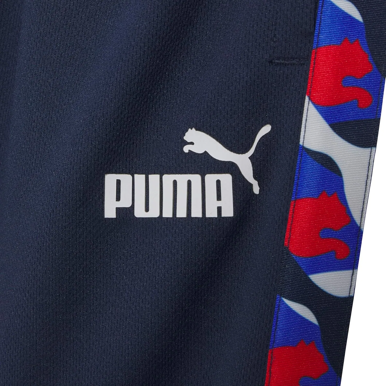 Детские спортивные шорты Puma Essential, с логотипом и принтом, эластичный пояс, Navy — фото 4