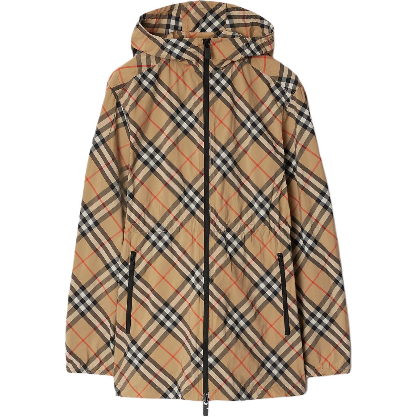 

Пальто с капюшоном в клетку Nova Burberry, Sand