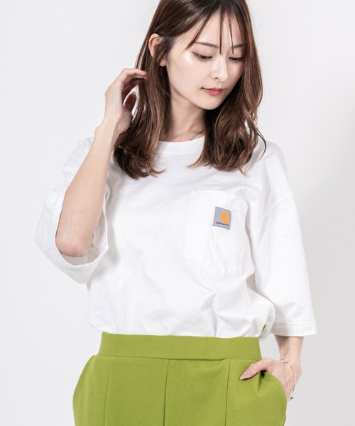 

Футболка с коротким рукавом, круглым вырезом и нагрудным карманом, унисекс Carhartt, белый