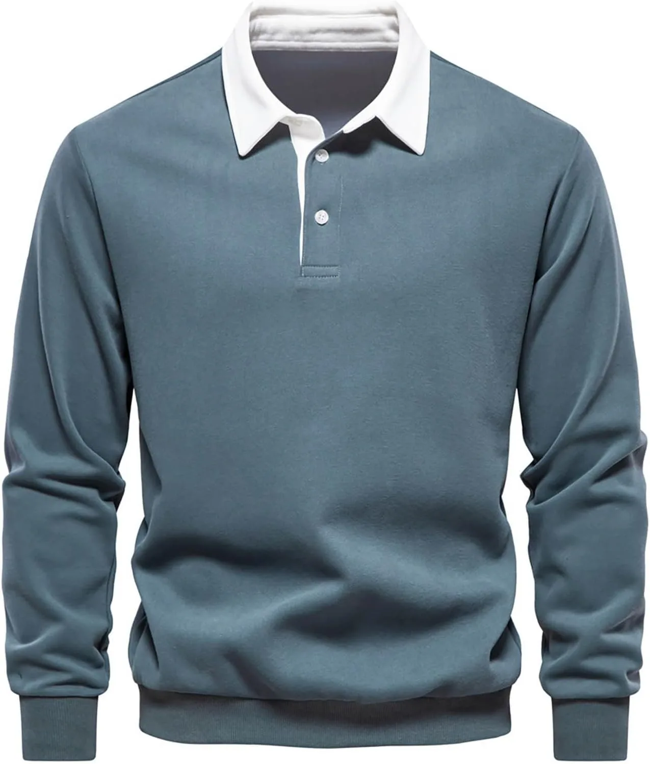 

Мужская поло с длинным рукавом и отложным воротником xoxingysm