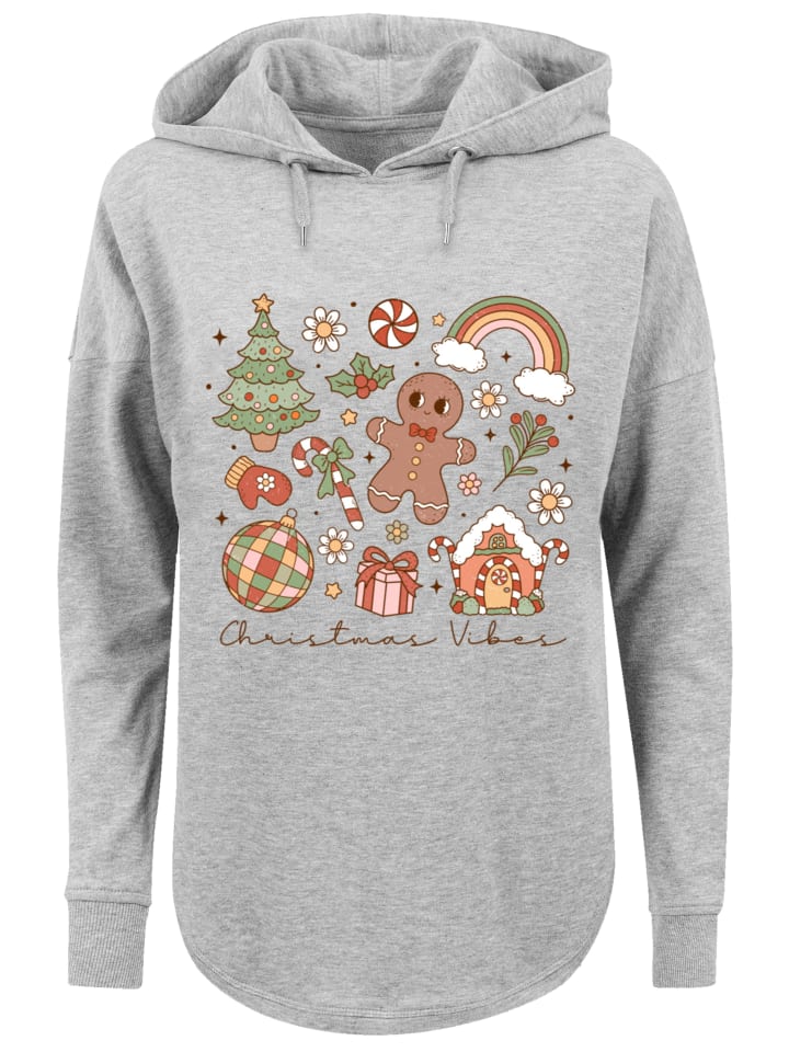 

Пуловер F4NT4STIC Oversized Hoodie Weihnachten Vibes Cozy Cute Winter, серый