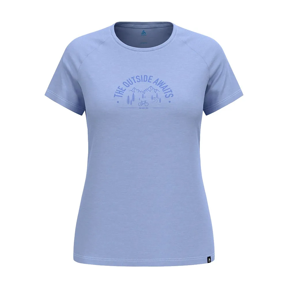 

Футболка с коротким рукавом Odlo Ride 365 PW130 Bike Print, синий