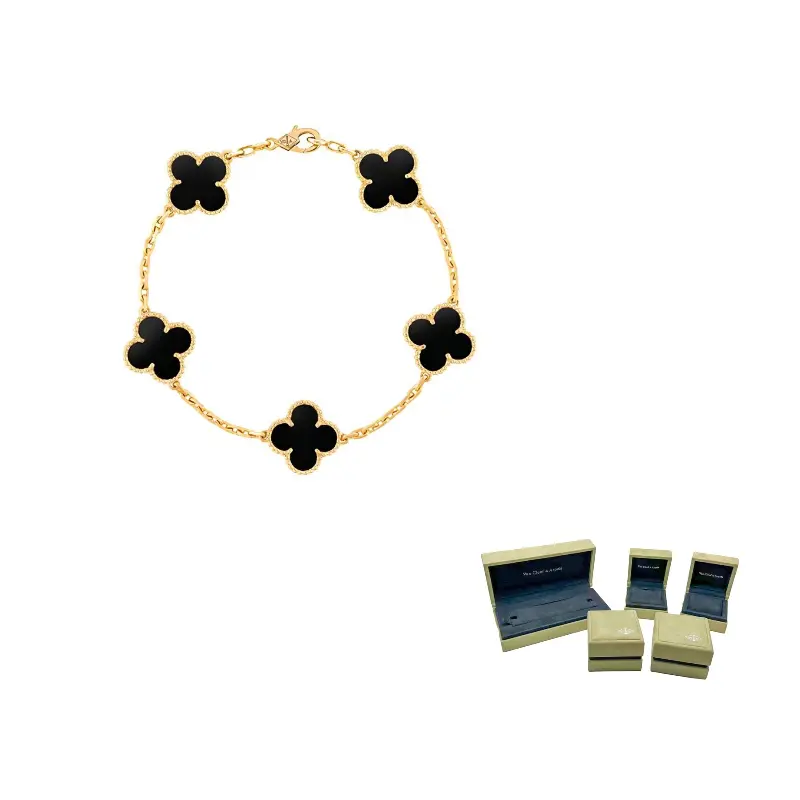 

Van Cleef & Arpels Золотой браслет 18 карат женский черный