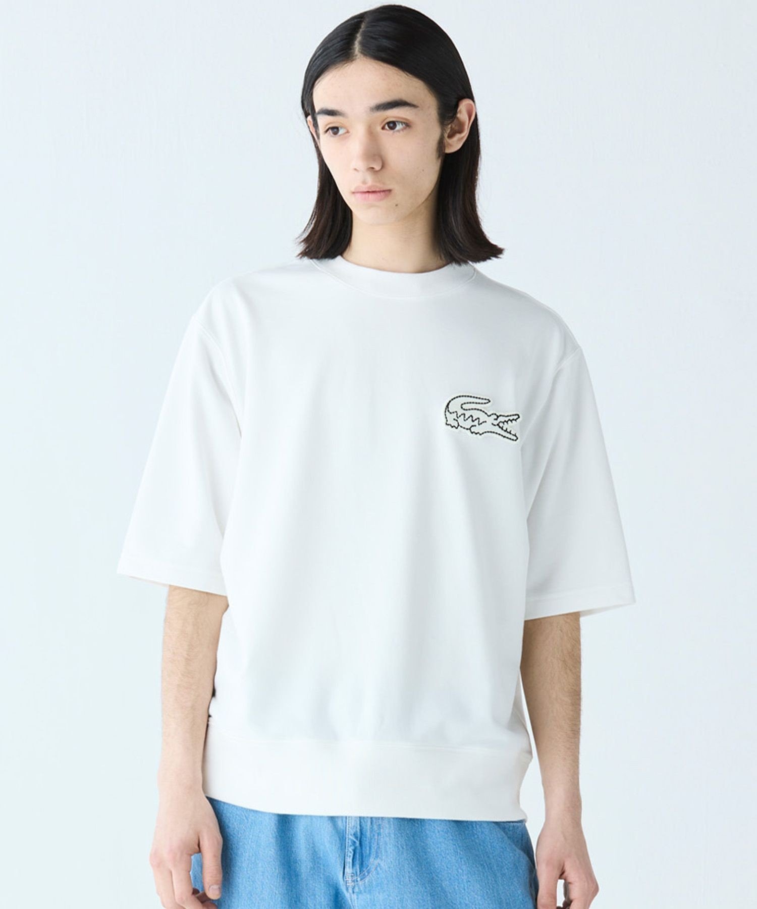 Толстовка с большим принтом в виде часов LACOSTE, White — фото 2