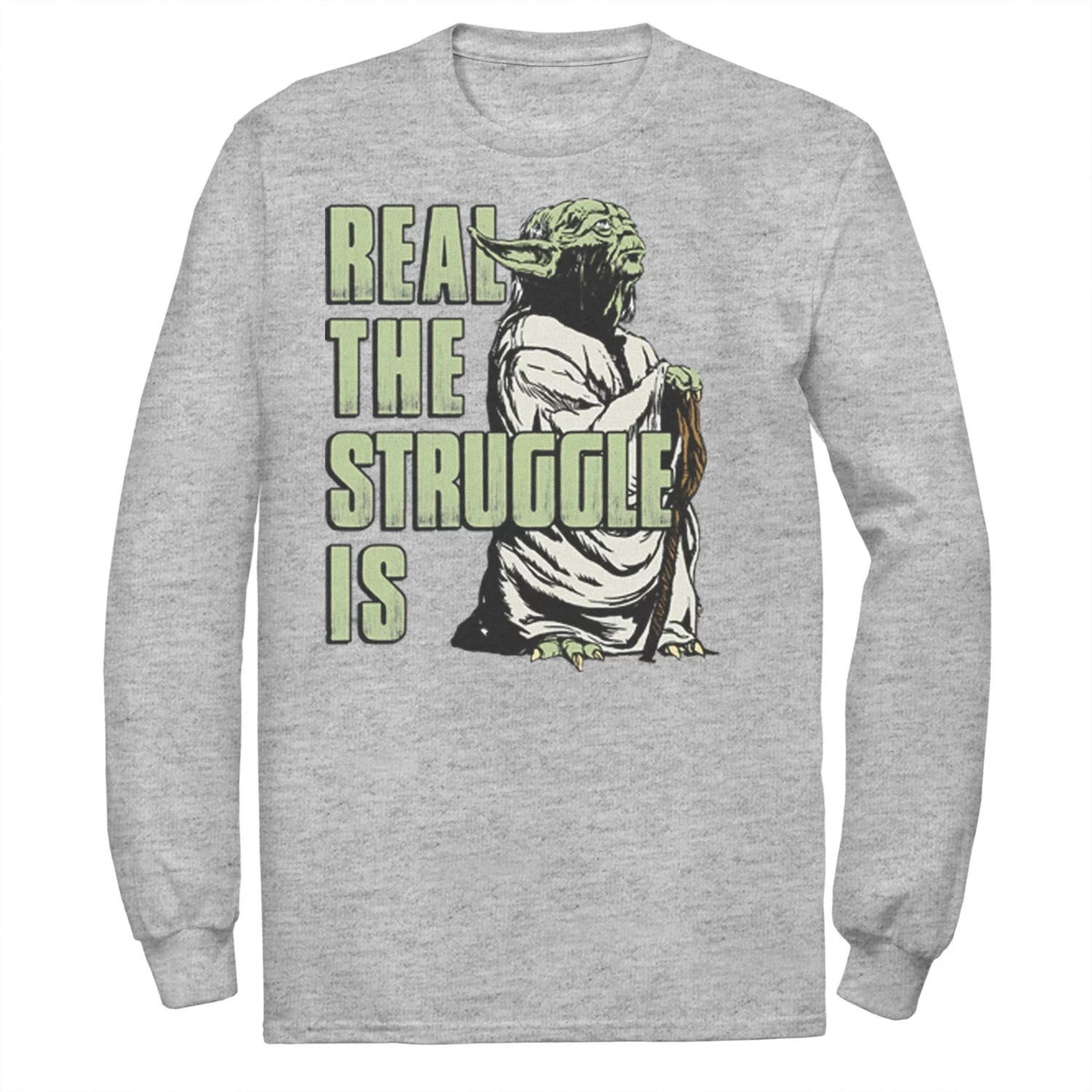 

Мужская футболка Star Wars Yoda Real The Struggle Is Tee Licensed Character