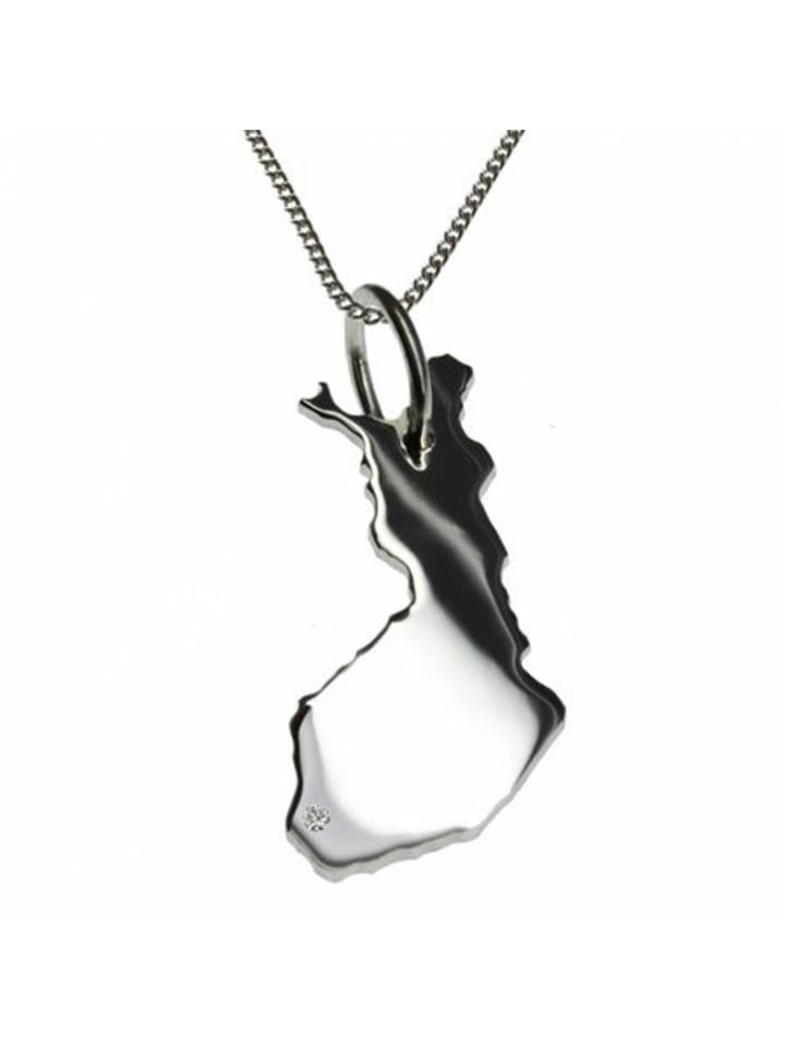 

Schmuckador Цепочка 50 см + Финляндия с бриллиантом из серебра 925 пробы