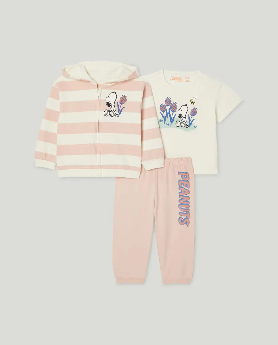 

Длинный комплект для девочки-Снупи Baby El Corte Inglés, мультиколор