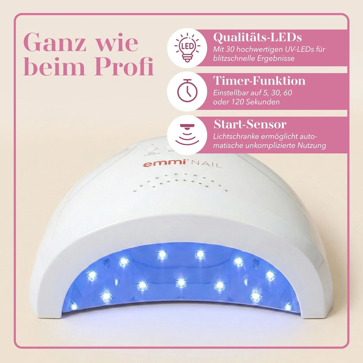 УФ/LED-лампа для сушки гель-лака «Galaxy Light Pearl» от Emmi Nail Emmi Nail — фото 3