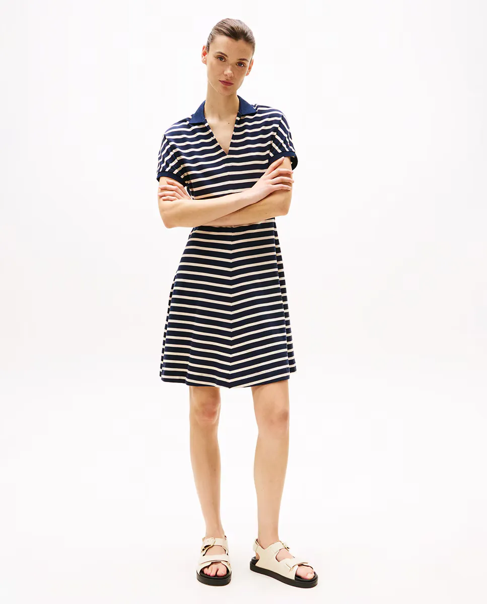 

Короткое платье-поло с короткими рукавами Tommy Hilfiger, тёмно-синий