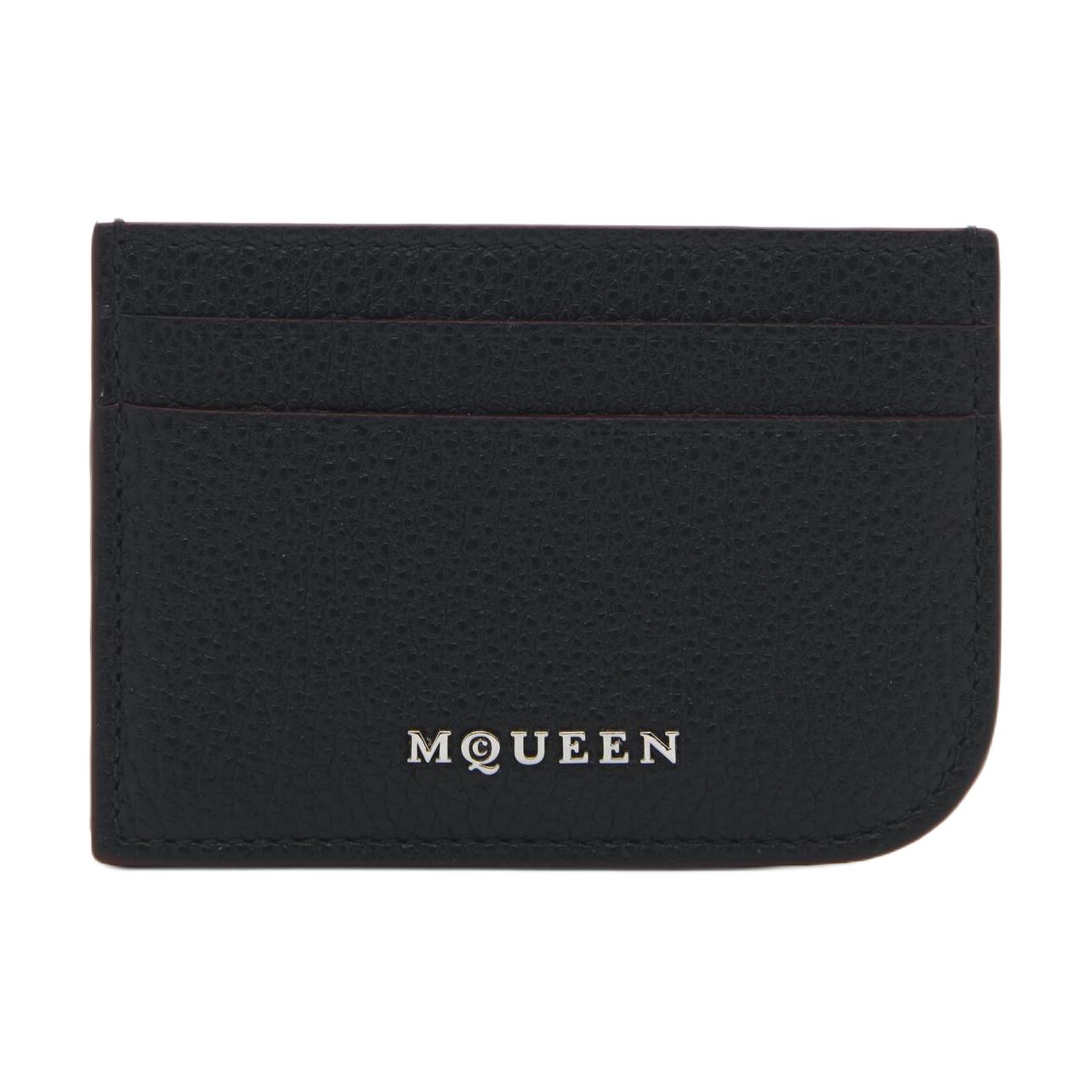 

Alexander McQueen Кардхолдер из телячьей кожи для женщин, черный