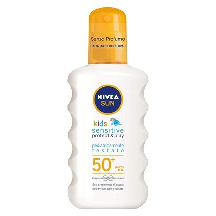 

NIVEA SUN Kids Sensitive Protect & Play Солнцезащитный спрей SPF 50+ 200 мл