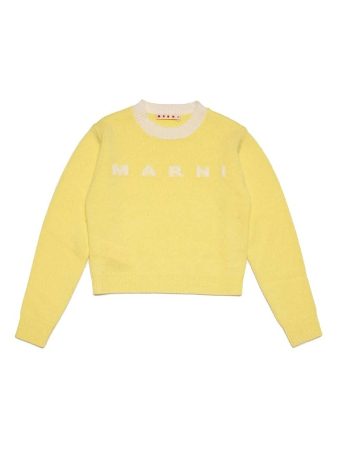 

Marni джемпер из смеси шерсти и кашемира с логотипом, желтый