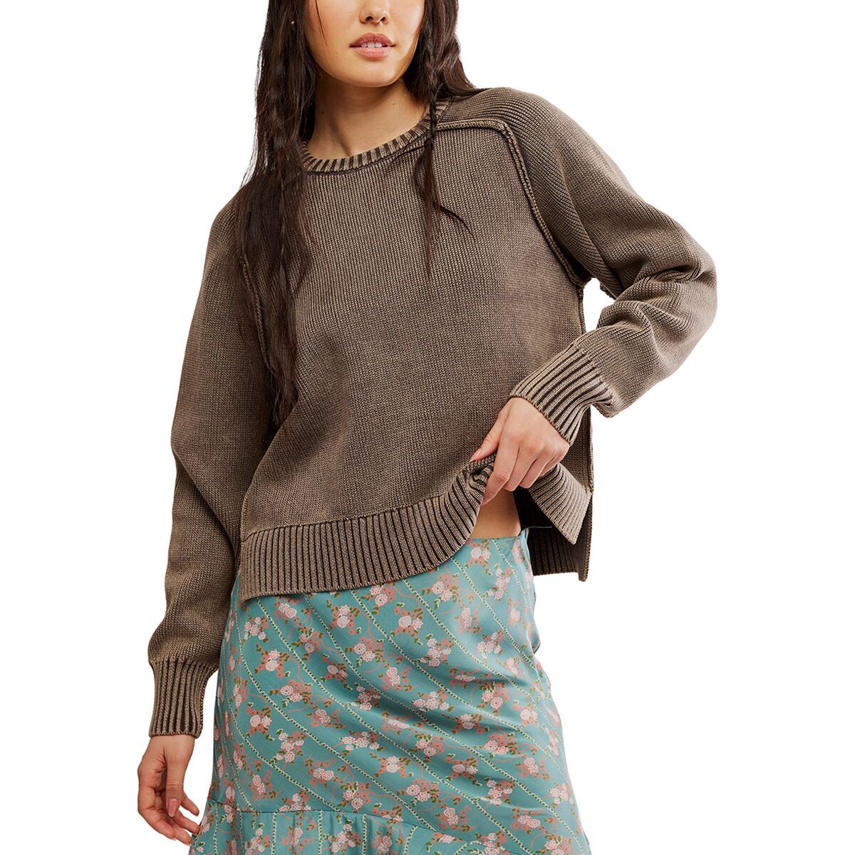 

Свитер Spring street Free People, коричневый