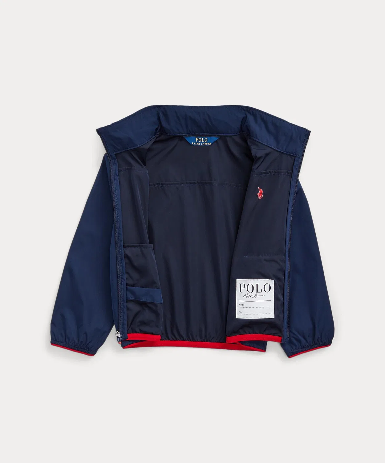 Куртка детская водонепроницаемая с капюшоном Polo Ralph Lauren, тёмно-синяя — фото 4