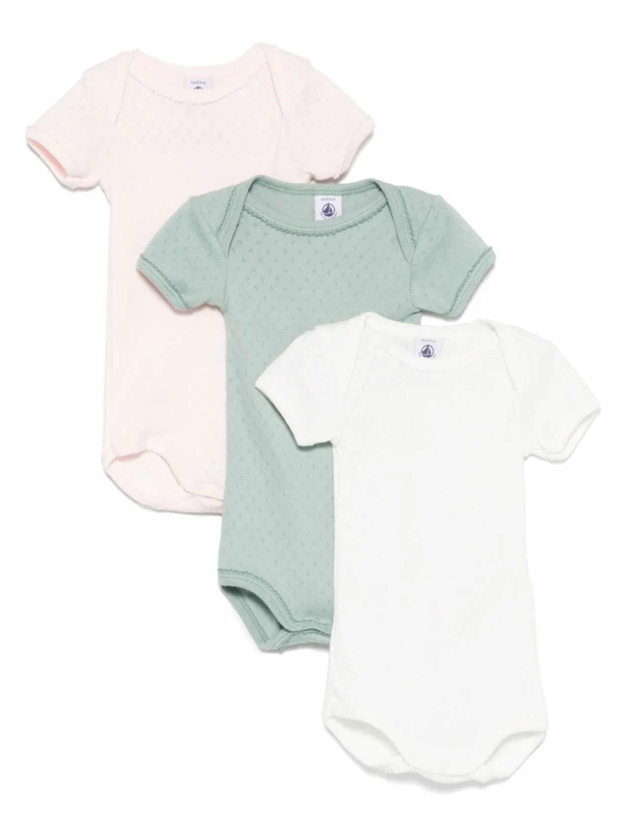 

Petit Bateau базовый комплект для младенцев (набор из трех штук), белый