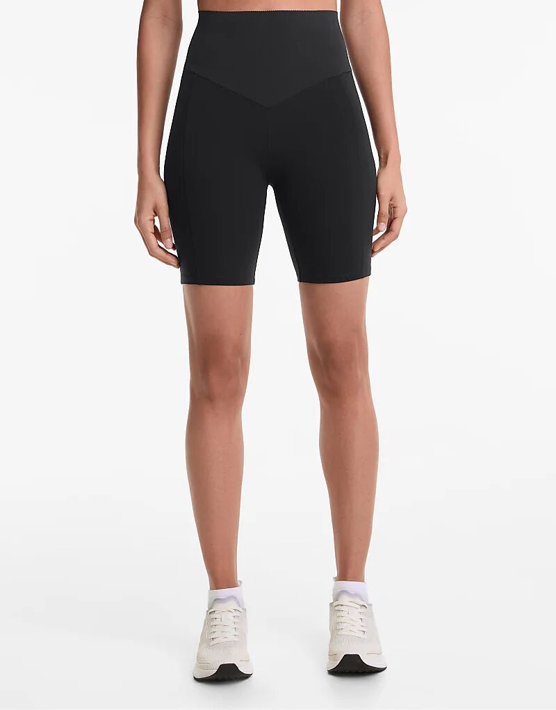 

Леггинсы Oysho Compressive с высокой посадкой и карманами, 20 см, черного цвета