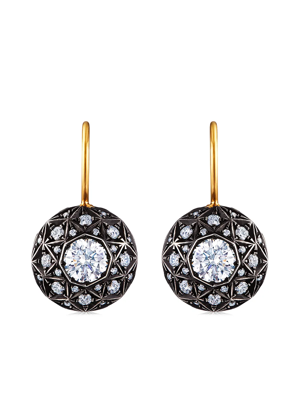 

Серьги-подвески из желтого золота с бриллиантами FRED LEIGHTON, золотой