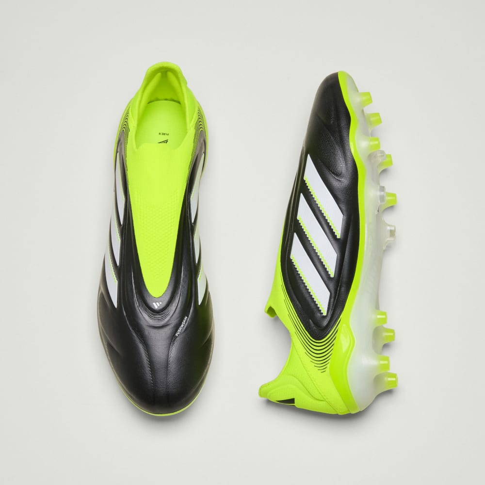 Бутсы Adidas Copa Pure 3 Elite Laceless Firm Ground Cleats, цвет Core Black/Cloud White/Lucid Lemon — фото 4