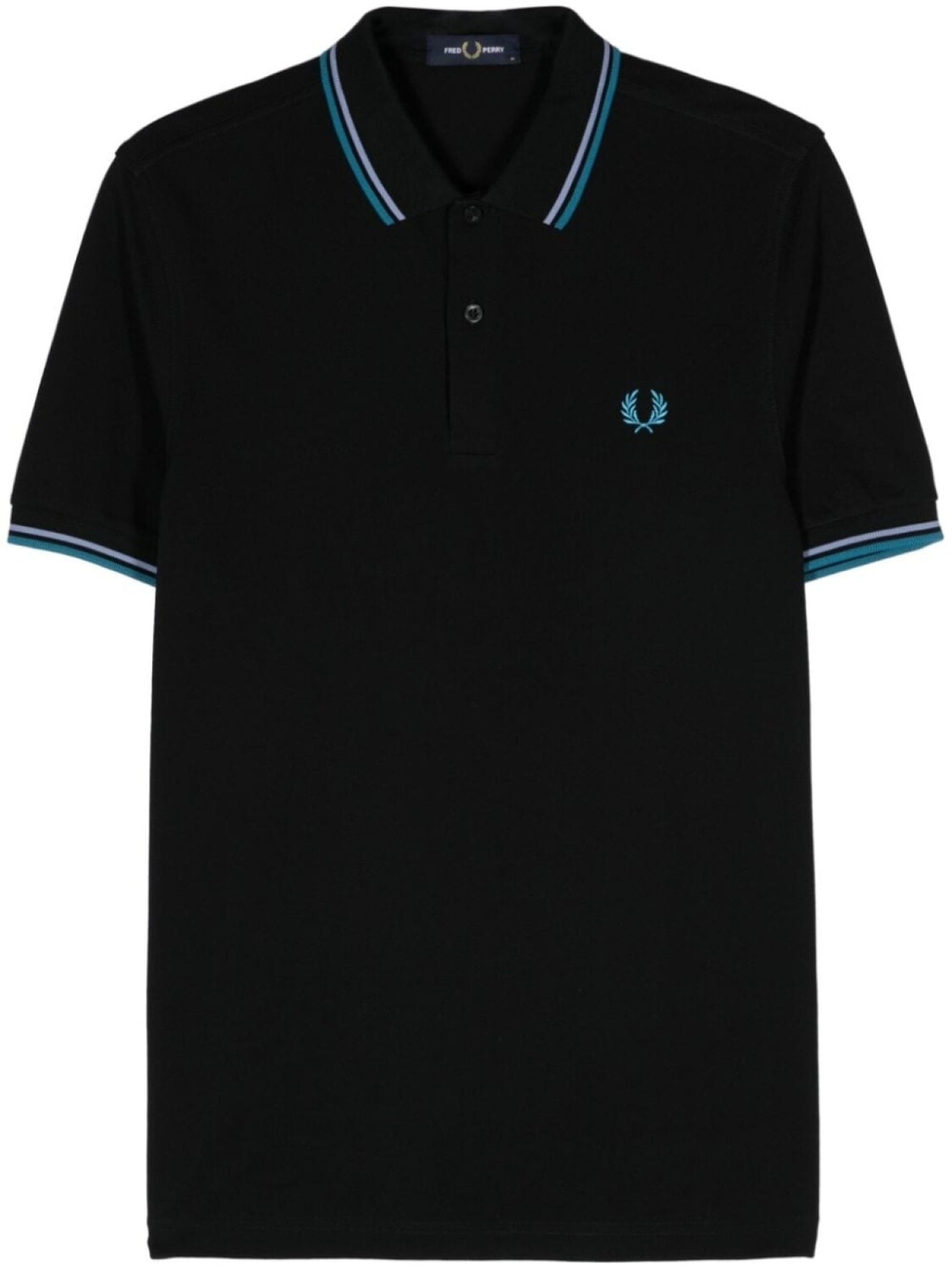 

Рубашка поло с вышитым логотипом Fred Perry, черный