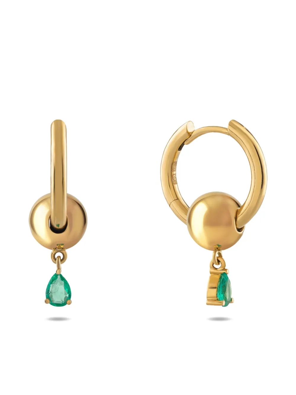 

Серьги из желтого золота 18 карат Love Is In The Air с изумрудами Rosekey