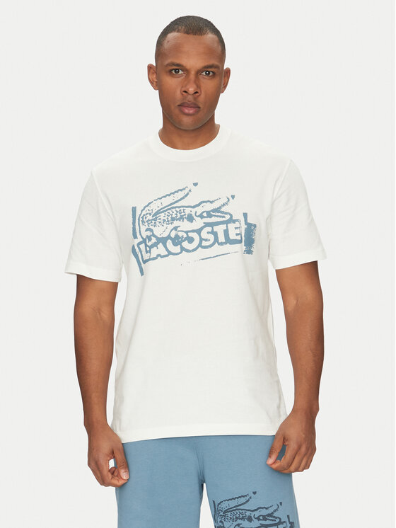 

Футболка классического кроя TH0284 Lacoste, экрю