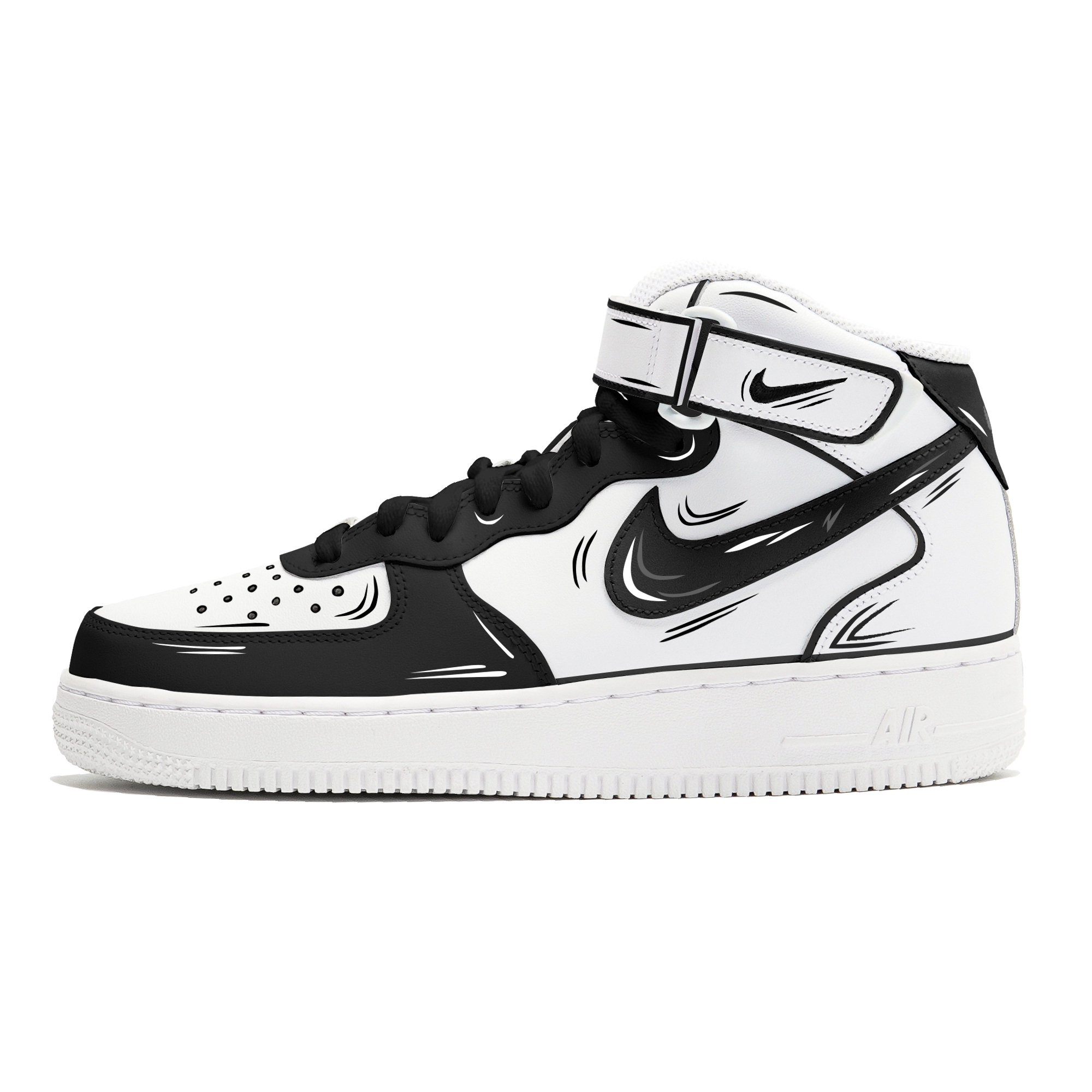 

Nike Кроссовки Air Force 1 Coverage противоскользящие и износостойкие, для скейтбординга, мужские, белые, черные