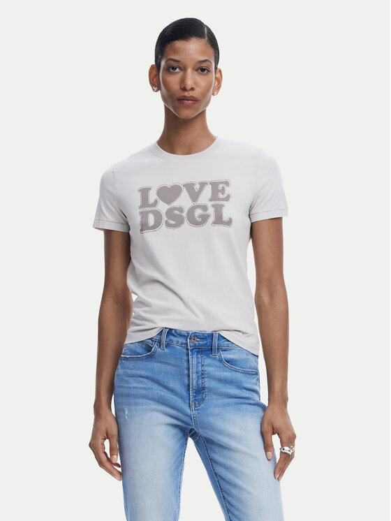 

Футболка обычного кроя Love Dsgl 25SWTK10 Desigual, серый