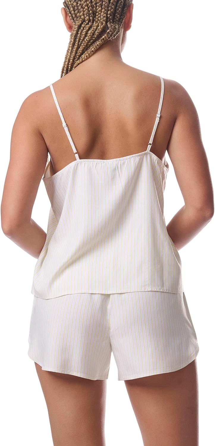 Женский пижамный комплект Tommy Hilfiger из топа на бретелях и шорт, Citronella/Sweet Blue Stripe — фото 4