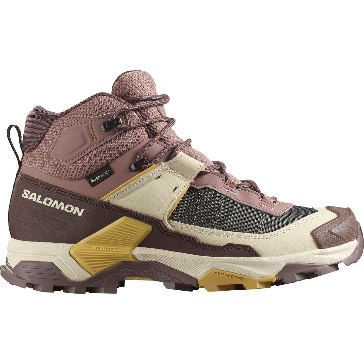 Туристические ботинки женские Salomon X Ultra 5 Mid с мембраной GORE-TEX, мультиколор
