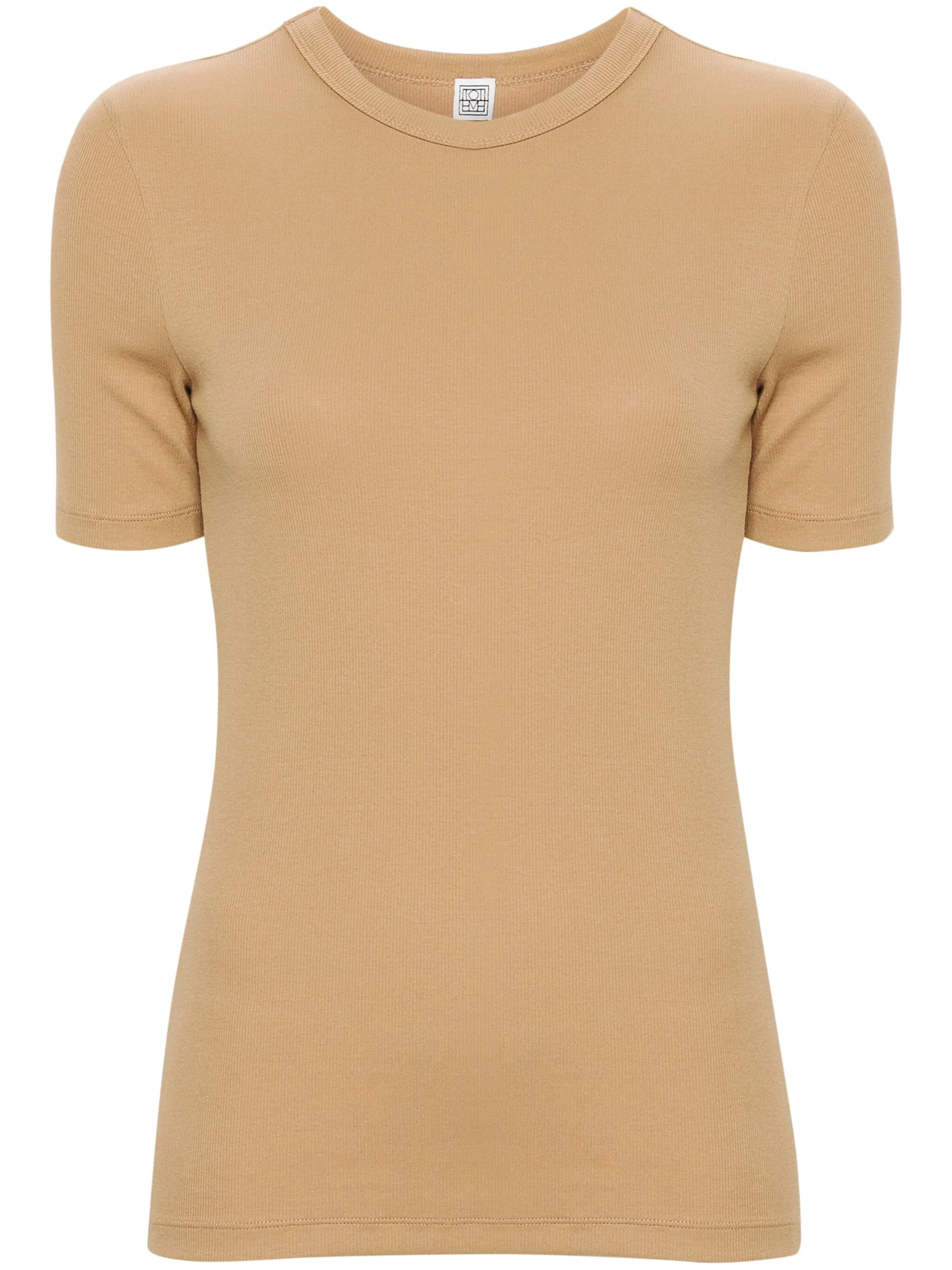 

Футболка в рубчик Toteme, бежево-коричневый