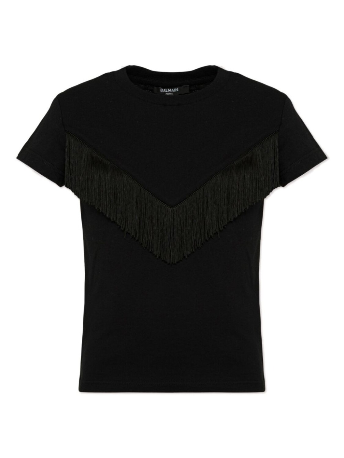 

Balmain Kids футболка с бахромой, черный