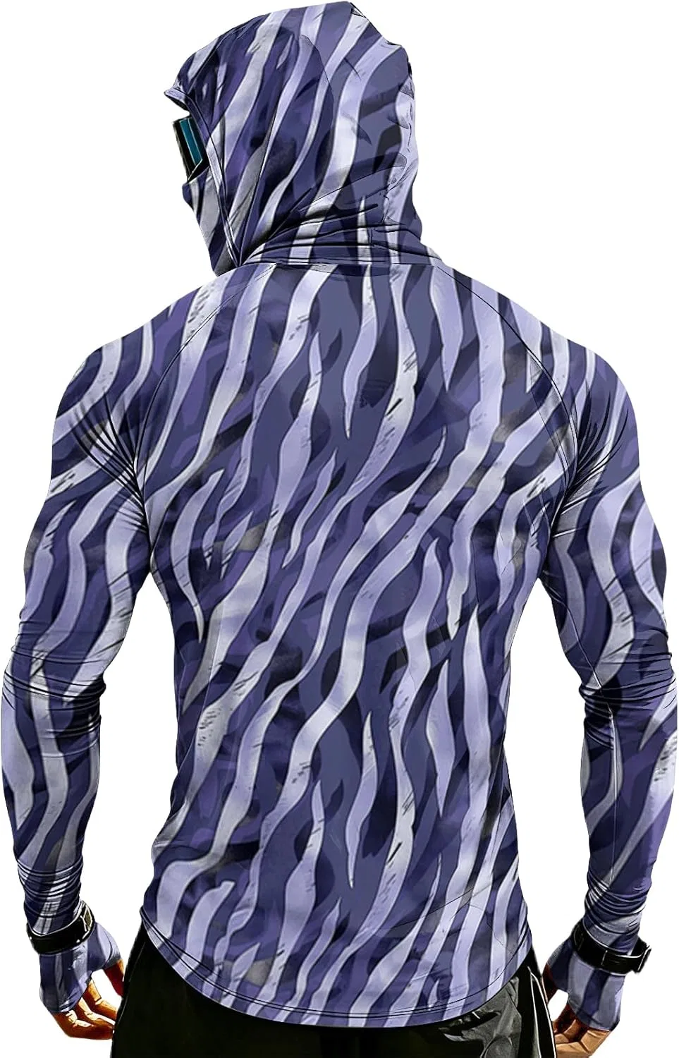 Мужская худи с защитой UPF 50+ с маской, Generic, 04-dark Gray — фото 2