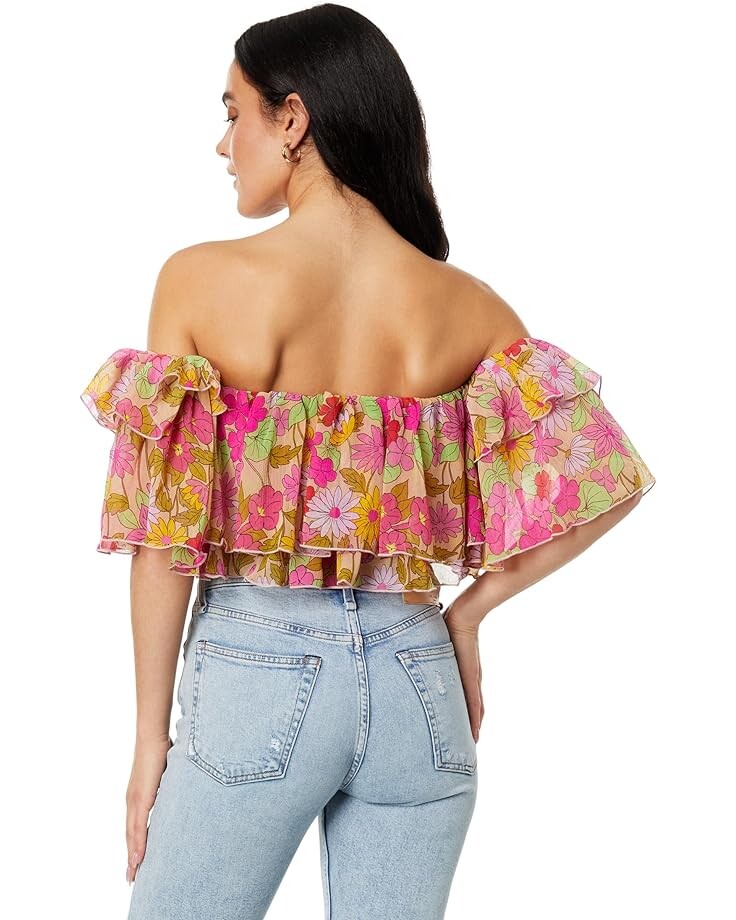 

Топ Show Me Your Mumu Rossella Ruffle Top, цвет Carnaby Floral