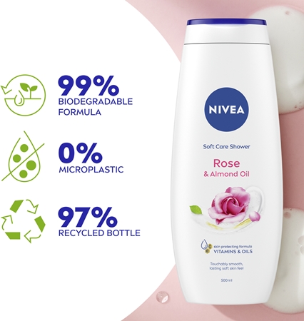 Гель для душа NIVEA Rose & Almond Oil, 500 ml — фото 4
