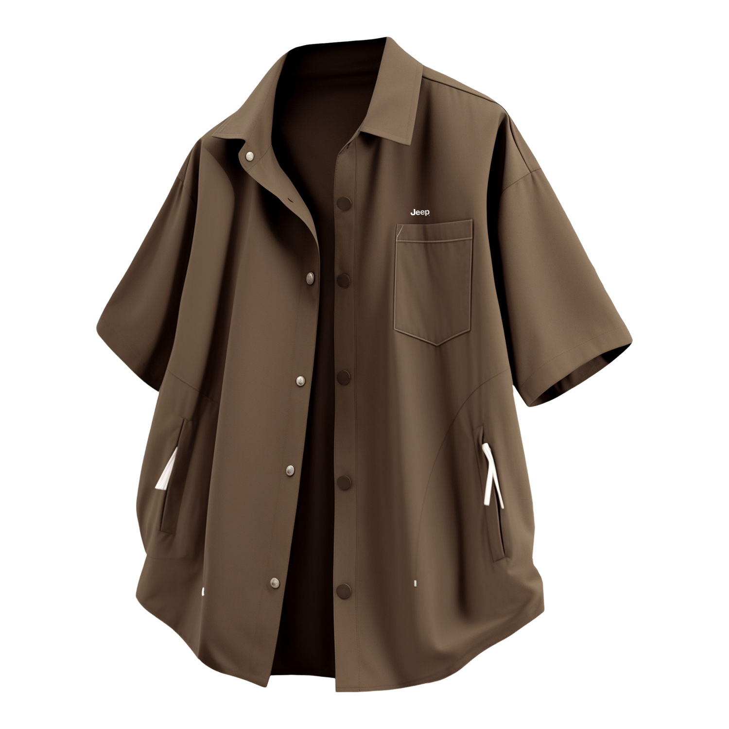 

Рубашка Unisex Lapel Moderate Jeep, коричневый