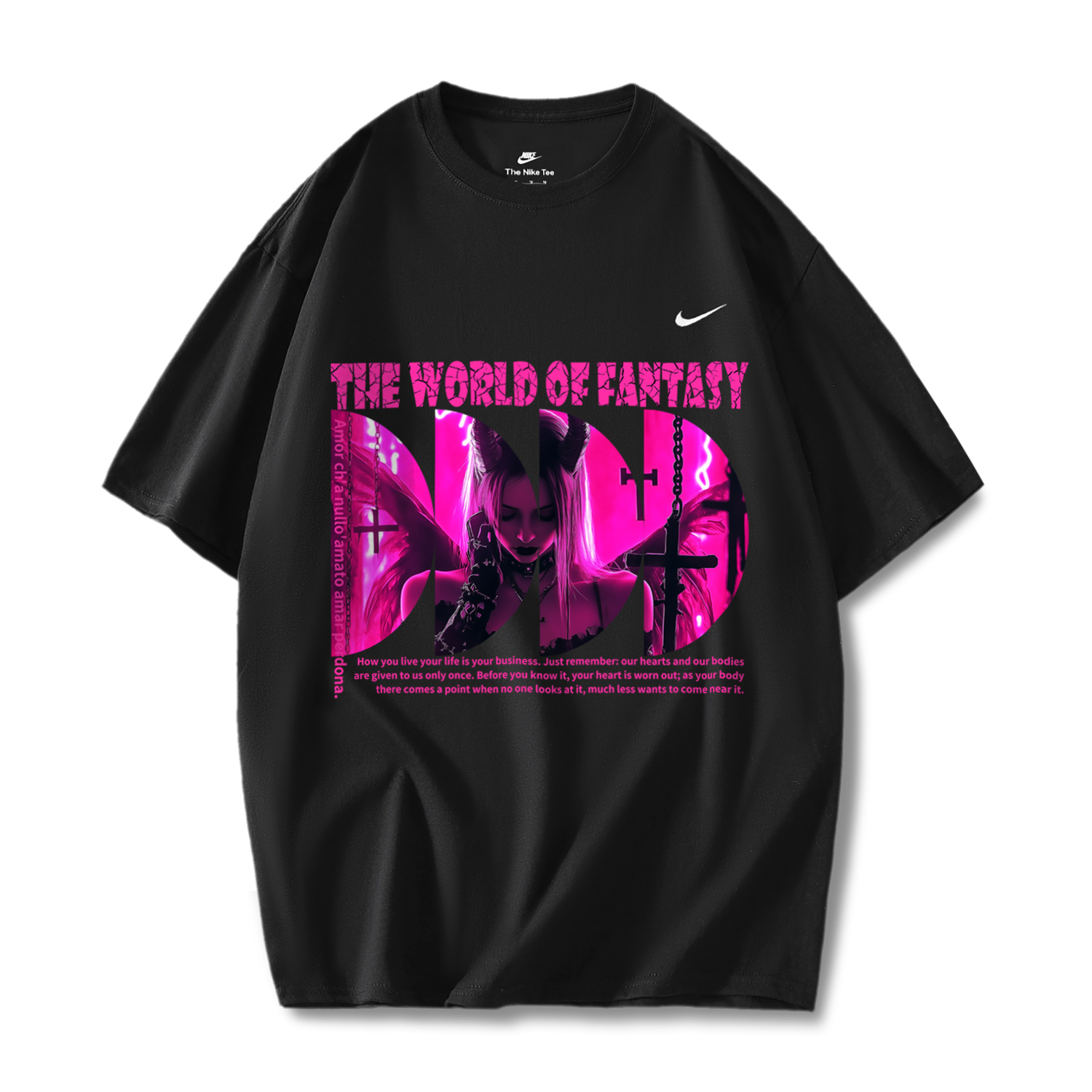 

Футболка спортивная унисекс черная Nike, Black Desire Angel A