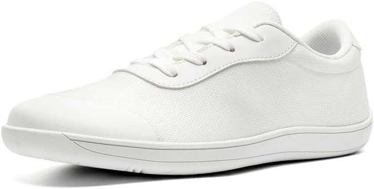 

Мужские кроссовки-босоножки с дышащей сеткой, минималистичные для ходьбы, легкие, с нулевым перепадом, повседневные спортивные обувь для бега, тренажерного зала, тренировок и повседневной носки Qacksv, белый