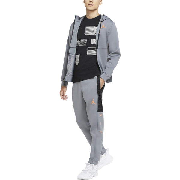 Спортивные штаны Air Jordan Solid Color Lacing Knit Sports Long Pants Gray, серый — фото 2