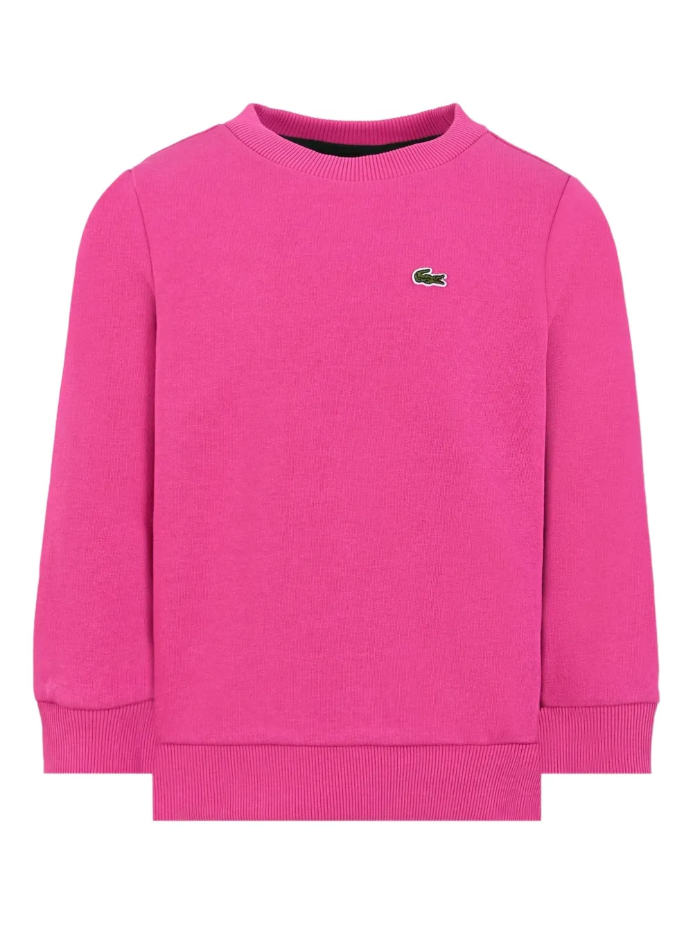 

Вышитый свитер с круглым вырезом Lacoste Kids, розовый