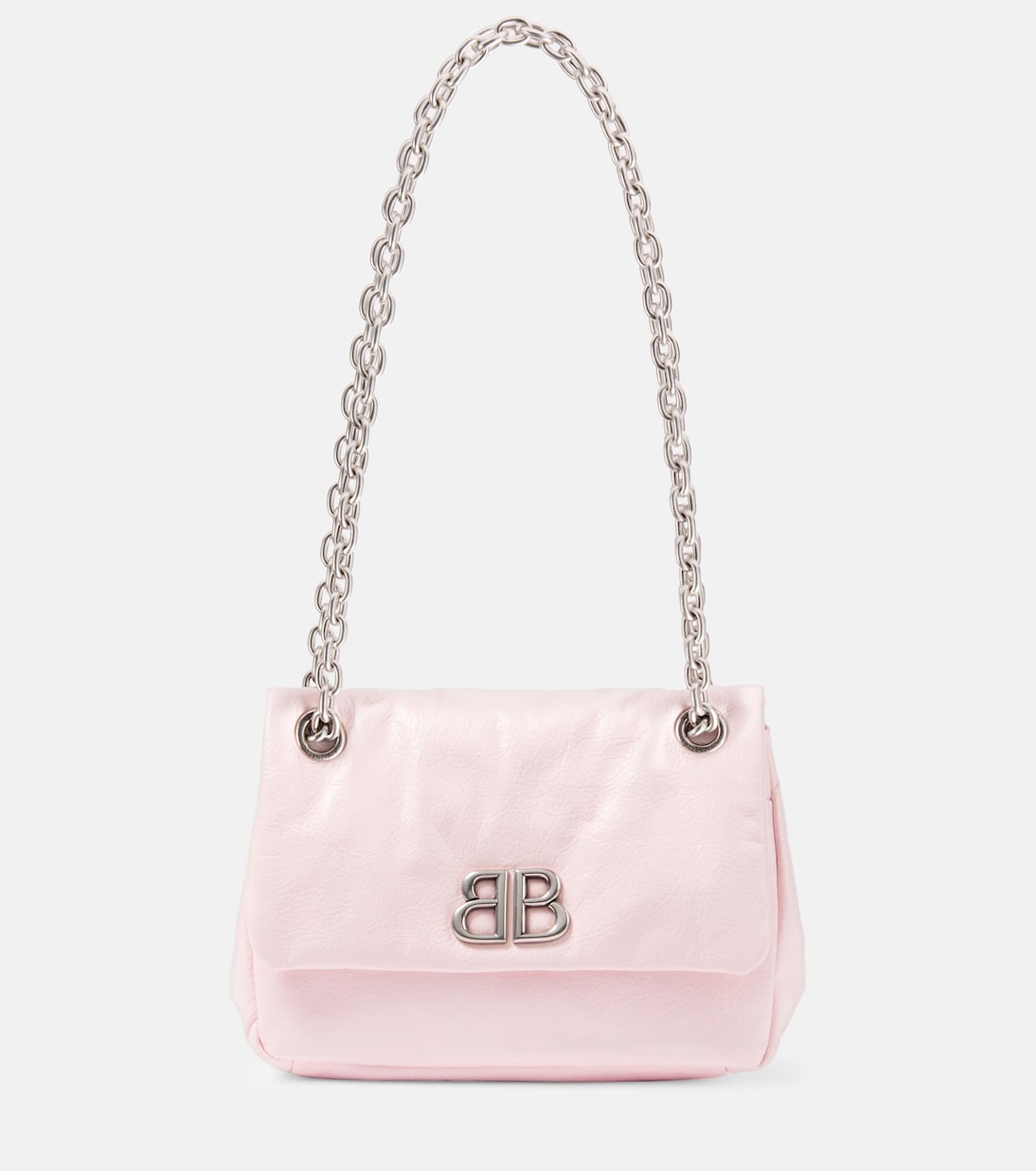 

Монокожаная мини-сумка через плечо Monaco Balenciaga, Petal Pink