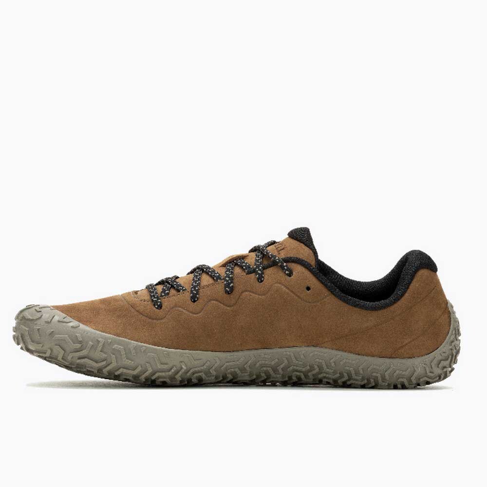 Кроссовки для бега Merrell Vapor Glove 6 Leather Trail, зеленый — фото 3