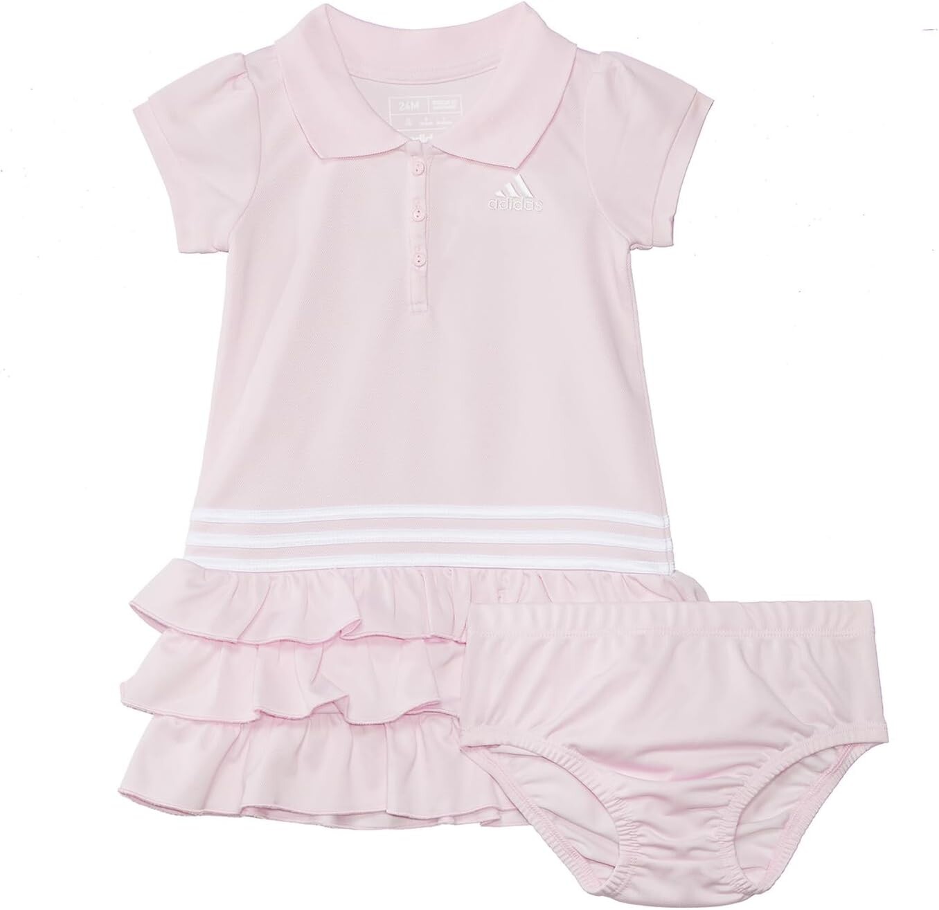 

Платье Adidas SS Ruffl Polo Dress Set(Infant), цвет Med Pink