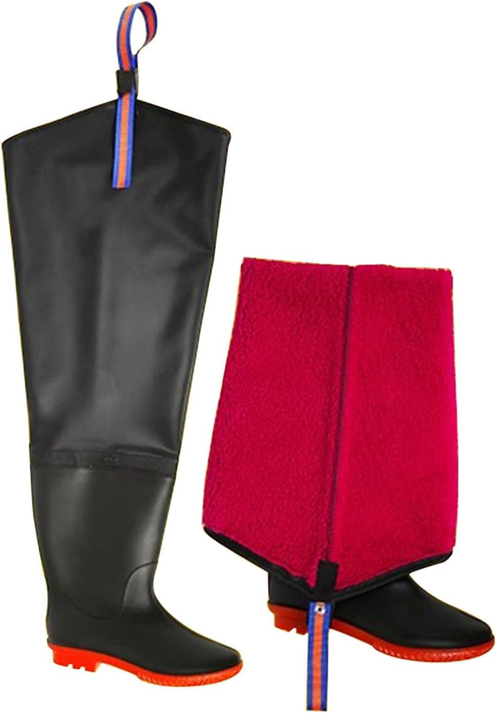 

Теплые ПВХ забродные сапоги для рыбалки для мужчин и женщин, 80 см высотой, охотничьи забродные ботинки с регулируемыми ремнями Jcwgly, Height 80cm