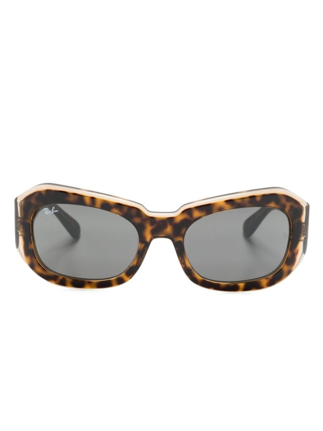 

Ray-Ban солнцезащитные очки Beate в прямоугольной оправе, коричневый